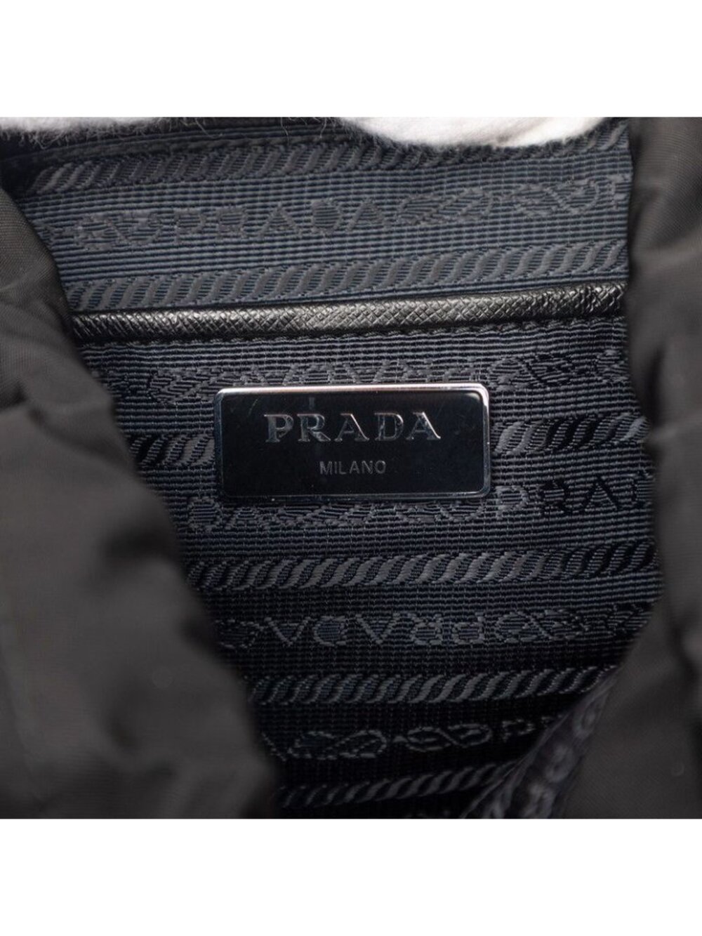 Prada Patchwork Quilted Backpack Black Multicolor Nylon Saffiano Leather - Picture 5 of 6